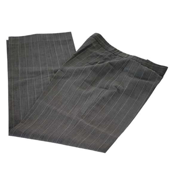 Armani Collezioni Gray Pinstripe Trousers - Picture 3 of 11